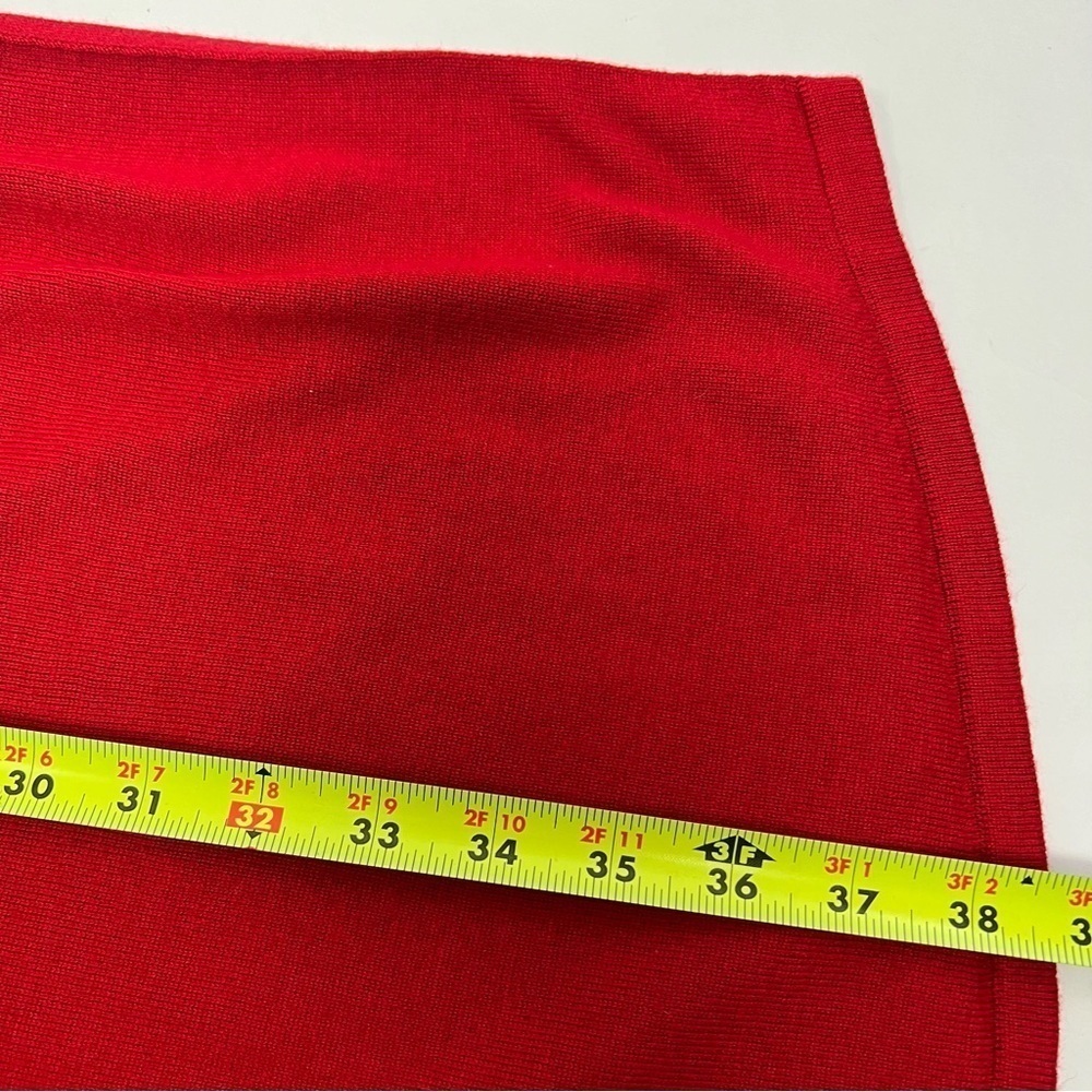 J. Jill Women’s Sweater Dress Sz XL Tall Color Red Stretch Long Sleeve Side Slit - Picture 11 of 13